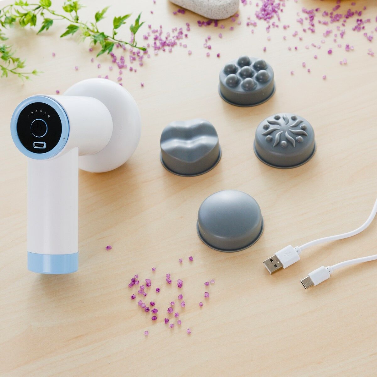 Pistola de Masaje Anticelulítica Recargable 6 en 1 CellyGun